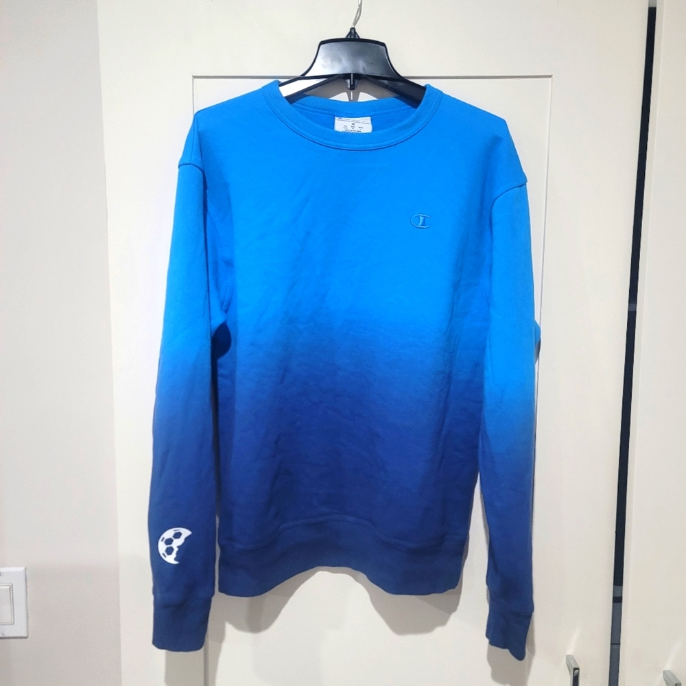 Champion Active Ombre Bright Blue Sweatshirt pullover Medium